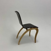 Дизайнерский стул "АРГАЛИ" с темным сиденьем