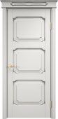 Дверь межкомнатная "Ол7-3" X002768 (массив ольхи, белый грунт, патина серебро, микрано)