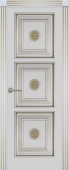 Дверь межкомнатная "Классико бьянко Трио Тип А" X0031022 (МДФ, белая эмаль, патина золото)