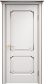 Дверь межкомнатная "Ол7/2" X002755 (массив ольхи, белый грунт, патина орех)