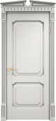 Дверь межкомнатная "Ол7/2" X002683 (массив ольхи, белый грунт, патина серебро, микрано)