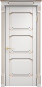Дверь межкомнатная "Ол7/3" X002740 (массив ольхи, белый грунт, патина золото)