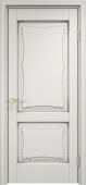 Дверь межкомнатная "Ол6/2" X002673 (массив ольхи, белый грунт, патина серебро, микрано)