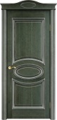 Дверь межкомнатная "Ол26" X002863 (массив ольхи, малахит, патина серебро, микрано)