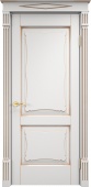 Дверь межкомнатная "Ол6/2" X002736 (массив ольхи, белый грунт, патина золото)