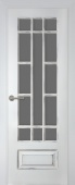 Дверь межкомнатная "Классико ветро бьянко Империя" X0031039 (МДФ, белая эмаль, стекло матовое)