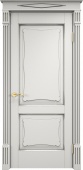 Дверь межкомнатная "Ол6/2" X002767 (массив ольхи, белый грунт, патина серебро, микрано)