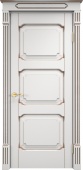 Дверь межкомнатная "Ол7/3" X002758 (массив ольхи, белый грунт, патина орех)