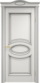 Дверь межкомнатная "Ол26" X002771 (массив ольхи, белый грунт, патина серебро, микрано)