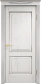 Дверь межкомнатная "Д13" X002944 (массив дуба, белый грунт, патина, микрана)