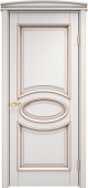 Дверь межкомнатная "Ол26" X002651 (массив ольхи, белый грунт, патина золото)
