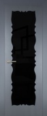 Дверь межкомнатная "Модерно гричо Сказка" X0031050 (МДФ, серая эмаль, стекло черный триплекс)