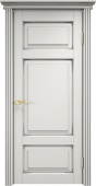 Дверь межкомнатная "Ол55" X002777 (массив ольхи, белый грунт, патина серебро, микрано)