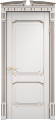 Дверь межкомнатная "Ол7/2" X002738 (массив ольхи, белый грунт, патина золото)