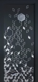 Дверь межкомнатная "Модерно неро Кристалл" X0031051 (МДФ, черный серебро эмаль)