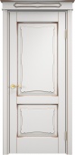 Дверь межкомнатная "Ол6/2" X002753 (массив ольхи, белый грунт, патина орех)