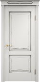 Дверь межкомнатная "Ол6/2" X002766 (массив ольхи, белый грунт, патина серебро, микрано)