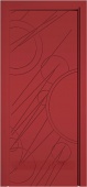 Дверь межкомнатная "Модерно россо Моно 7" X0031075 (МДФ, малиновая эмаль)