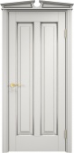 Дверь межкомнатная "Ол102" X002779 (массив ольхи, белый грунт, патина серебро, микрано)