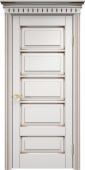 Дверь межкомнатная "Ол44" X002761 (массив ольхи, белый грунт, патина орех)