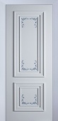 Дверь межкомнатная "Классико бьянко смальто" X0031014 (МДФ, белая эмаль, ручная роспись)