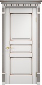 Дверь межкомнатная "Ол5" X002751 (массив ольхи, белый грунт, патина орех)