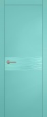 Дверь межкомнатная "Модерно лагуна блу Волна 1" X0031061 (МДФ, голубая эмаль)