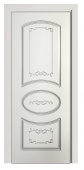 Дверь межкомнатная "Афина 17 патина серебро" (МДФ, эмаль, гравировка)
