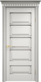 Дверь межкомнатная "Ол44" X002775 (массив ольхи, белый грунт, патина серебро, микрано)