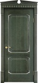 Дверь межкомнатная "Ол7/2" X002851 (массив ольхи, малахит, патина серебро, микрано)