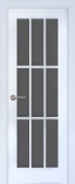 Дверь межкомнатная "Классико ветро бьянко 9" X0031032 (МДФ, белая эмаль, стекло матовое)