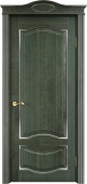 Дверь межкомнатная "Ол33" X002865 (массив ольхи, малахит, патина серебро, микрано)
