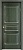 Дверь межкомнатная "Ол5" X002839 (массив ольхи, малахит, патина серебро, микрано)