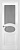 Дверь межкомнатная "Классико ветро бьянко Олимп" X0031017 (МДФ, белая эмаль, стекло матовое)