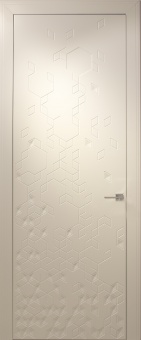 Дверь межкомнатная "Модерно бьянко Кристалл" X0031052 (МДФ, белая эмаль)