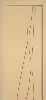 Дверь межкомнатная "Модерно беже Моно 17" X0031084 (МДФ, бежевая эмаль)