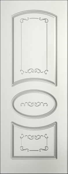 Дверь из МДФ межкомнатная "Афина 17 патина серебро"