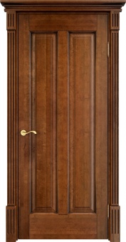 Дверь межкомнатная "Ол102" X002711 (массив ольхи, коньяк, патина)