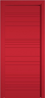 Дверь межкомнатная "Модерно россо Моно 16" X0031083 (МДФ, красная эмаль)
