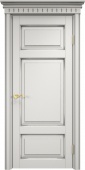 Дверь межкомнатная "Ол55" X002776 (массив ольхи, белый грунт, патина серебро, микрано)