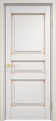 Дверь межкомнатная "Ол5" X002731 (массив ольхи, белый грунт, патина золото)