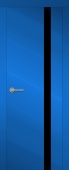 Дверь межкомнатная "Модерно бьянко Лайн 3" X0031058 (МДФ, синяя эмаль, стекло)