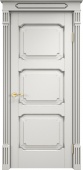 Дверь межкомнатная "Ол7/3" X002769 (массив ольхи, белый грунт, патина серебро, микрано)