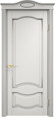 Дверь межкомнатная "Ол33" X002773 (массив ольхи, белый грунт, патина серебро, микрано)