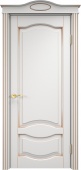 Дверь межкомнатная "Ол3" X002743 (массив ольхи, белый грунт, патина золото)