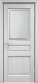 Дверь из массива сосны межкомнатная остекленная Ш5 (белый воск) коллекция Классика