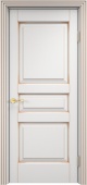 Дверь межкомнатная "Ол5" X002732 (массив ольхи, белый грунт, патина золото)